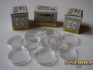 Plastové kapsle s RANTLEM na mince 32,5 mm (vnější 38,5 mm)